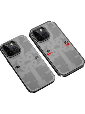 Fırsatkolik Mey Ithalat®   iPhone 13 Pro Kılıf Mekanik Bumper Kapak - Siyah