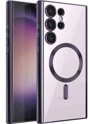 Fırsatkolik Mey Ithalat®  Samsung Galaxy S25 Ultra Kılıf Kross Magneticsafe Kapak - Mor