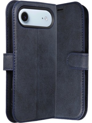 Fırsatkolik Mey Ithalat®   iPhone 17 Air Trend S Plus Kapaklı Kılıf - Lacivert