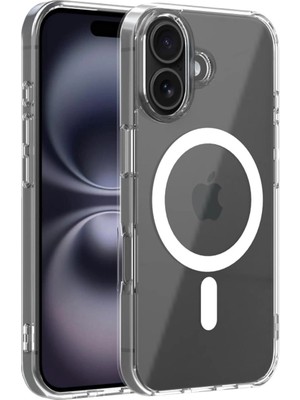 Fırsatkolik Apple Iphone 16 Combo Sert Şeffaf Magsafe Kapak - Şeffaf