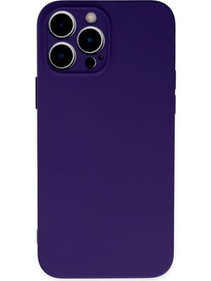 Fırsatkolik Mey Ithalat®   iPhone 13 Pro Max Kılıf Nano Içi Kadife Silikon - Mor