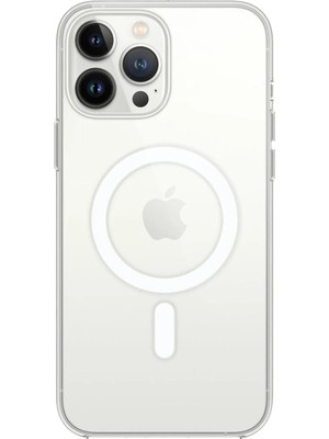 Fırsatkolik Mey Ithalat®   iPhone 14 Pro Max Kılıf Magneticsafe Şeffaf Silikon - Şeffaf