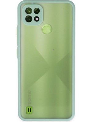 Fırsatkolik Realme C21 Kılıf Montreal Silikon Kapak - Turkuaz