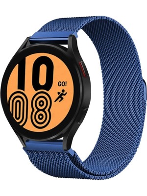 Fırsatkolik Mey Ithalat®  Samsung Galaxy Watch 4 Metal Mıknatıslı Kordon - Mavi