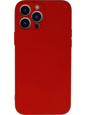 Fırsatkolik Apple Iphone 13 Pro Kılıf Nano Içi Kadife Silikon - Kırmızı