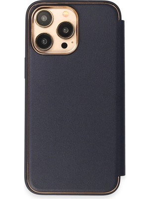 Fırsatkolik Mey Ithalat®   iPhone 13 Pro Kılıf Dolpin Kapaklı - Lacivert