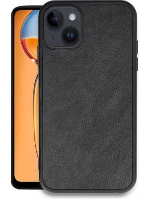 Fırsatkolik Mey Ithalat®   iPhone 14 Kılıf Aras Deri Kapak - Siyah