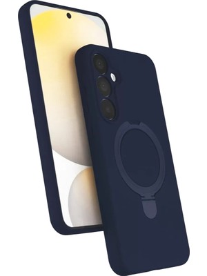 Fırsatkolik Mey Ithalat®  Samsung Galaxy A25 5g Regal Magsafe Standlı Kapak - Lacivert