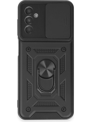 Fırsatkolik Galaxy A14 4g Kılıf Pars Lens Yüzüklü Silikon - Siyah