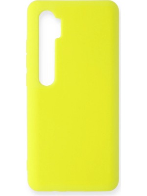 Fırsatkolik Mey Ithalat®   Mi Note 10 Lite Kılıf Nano Içi Kadife Silikon - Sarı