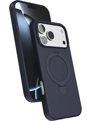Fırsatkolik Mey Ithalat®   iPhone 17 Pro Regal Magsafe Standlı Kapak - Lacivert