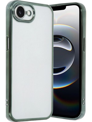 Fırsatkolik Apple Iphone 16E Kılıf Razer Lensli Silikon - Yeşil