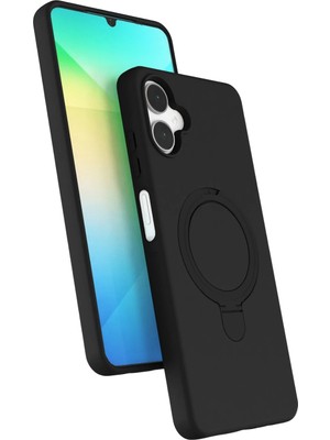 Fırsatkolik Mey Ithalat®  Samsung Galaxy A06 Regal Magsafe Standlı Kapak - Siyah