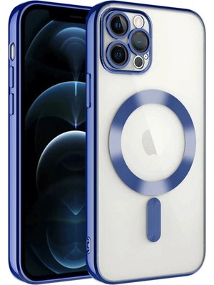 Fırsatkolik Mey Ithalat®   iPhone 14 Pro Max Kılıf Kross Magneticsafe Kapak - Lacivert