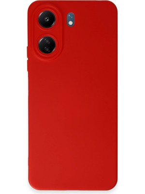 Fırsatkolik Mey Ithalat®   Redmi 13C Kılıf Nano Içi Kadife Silikon - Kırmızı