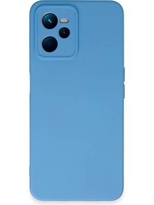 Fırsatkolik Mey Ithalat®  Realme C35 Kılıf Nano Içi Kadife Silikon - Mavi