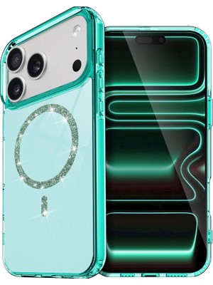 Fırsatkolik Apple Iphone 17 Pro Live Diamond Magsafe Kapak - Yeşil
