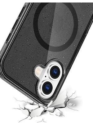 Fırsatkolik Mey Ithalat®   iPhone 16 Star Magsafe Kapak - Siyah