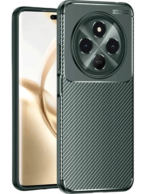 Fırsatkolik Mey Ithalat®  Tecno Spark 30C Kılıf Auto Focus Karbon Kapak - Koyu Yeşil