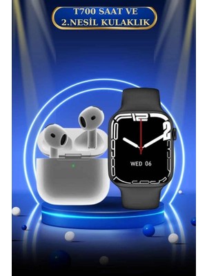 Fırsatkolik Mey Ithalat® 3.nesil Tws Bluetooth Kulaklık ve Dokunmatik Ekran Akıllı Saat Sesli Görüşme