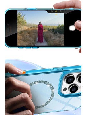 Fırsatkolik Mey Ithalat®   iPhone 17 Live Diamond Magsafe Kapak - Yeşil