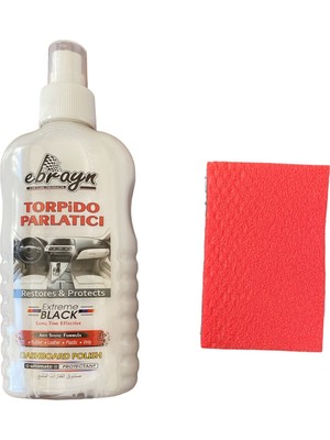 Fırsatkolik Ebrayn Süt Silikon Torpido Parlatıcı Sprey Süngerli 200ML
