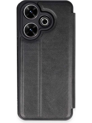 Fırsatkolik Mey Ithalat®   Redmi 13 4g Kılıf Flip Cover - Siyah