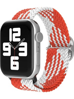 Fırsatkolik Mey Ithalat®   Watch 42MM Star Kordon - Beyaz-Kırmızı