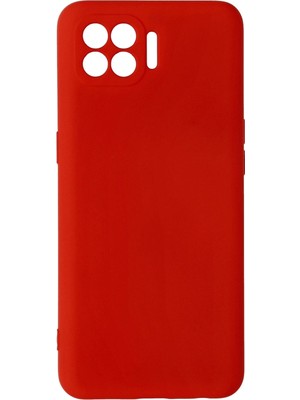 Fırsatkolik Mey Ithalat®   Reno 4 Lite Kılıf Nano Içi Kadife Silikon - Kırmızı