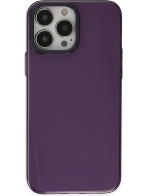 Fırsatkolik Mey Ithalat®   iPhone 13 Pro Max Kılıf Anka Pc Sert Metal Kapak - Mor