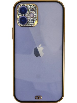 Fırsatkolik Mey Ithalat®   iPhone 12 Kılıf Liva Taşlı Silikon - Siyah