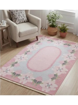 Vivense Çiçek Baskılı Dokuma Taban Halı, 135 Yng, 150X230 cm