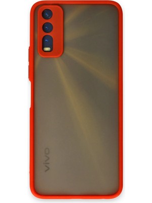 Fırsatkolik Mey Ithalat®  Vivo Y11S Kılıf Montreal Silikon Kapak - Kırmızı