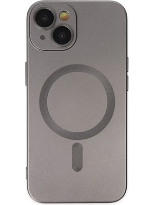 Fırsatkolik Mey Ithalat®   iPhone 14 Plus Kılıf Moshi Lens Magneticsafe Silikon - Füme