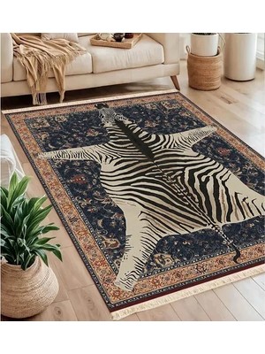 Vivense Zebra Baskılı Dokuma Taban Halı, 132 Yng, 80X150  cm