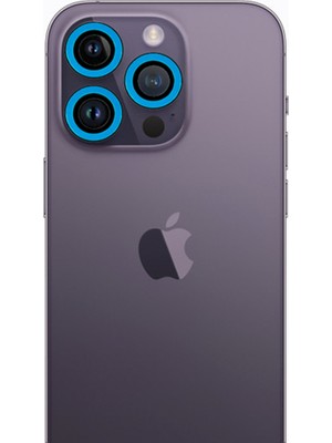 Fırsatkolik iPhone 13 Pro Max Neon Fosforlu Kamera Lens - Mavi