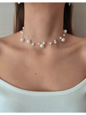 Ravinity Irili Ufaklı Inci Kolye Hem Günlük Hem Şık Söz Nişan Nikah Kolyesi