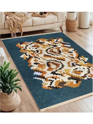 Vivense Modern Baskılı Dokuma Taban Halı, 125 Yng, 60X120  cm