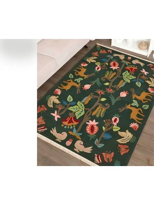 Vivense Mixed Baskılı Dokuma Taban Halı, 152 Yng, 80X150  cm