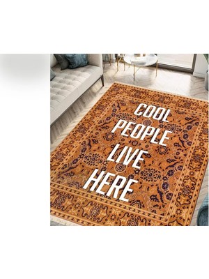 Vivense Cool Baskılı Dokuma Taban Halı, 154 Yng, 80X150  cm