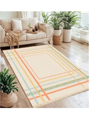 Vivense Çizgi Baskılı Dokuma Taban Halı, 146 Yng, 120X180 cm