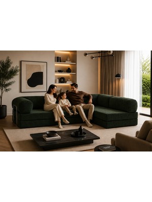Rozalina Concept Aktivite Koltuğu -Kanepe-Sünger Koltuk- Köşem Koltuk-Yatak-Fitilli Kadife Kumaş- Yıkanabilir Kumaş