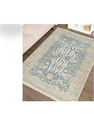 Vivense Love Baskılı Dokuma Taban Halı, 155 Yng, 150X230 cm