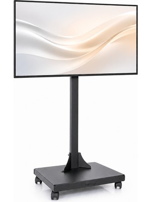 Hansdo Tv Standı – Tekerli Tv Askısı – Hareketli Tv Standı – 22″ – 43″ Tv Ile Uyumlu – Metal – Siyah – Stvs2