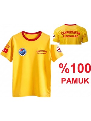 Marten Lıfeguard Tssf Logolu Nefes Alan Kumaş Cankurtaran Pamuklu Penye 0 Yaka T-Shirt-