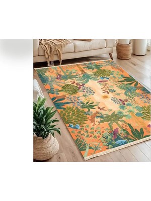 Vivense Palm Baskılı Dokuma Taban Halı, 168 Yng, 80X150  cm