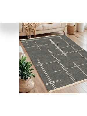 Vivense Çizgili Baskılı Dokuma Taban Halı, 166 Yng, 150X230 cm
