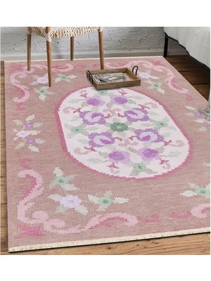 Vivense Rose Baskılı Dokuma Taban Halı, 139 Yng, 80X150  cm