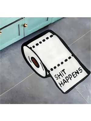 Vivense Shıt Happens Baskılı Dokuma Taban Halı, 200 Yng, 120X180  cm