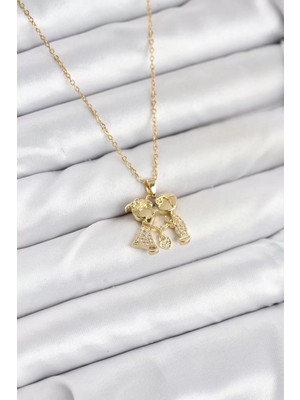 Aydogan's 316L Çelik Zincir Gold Renk Erkek Kız Model Kadın Kolye - TJ-BKO10617